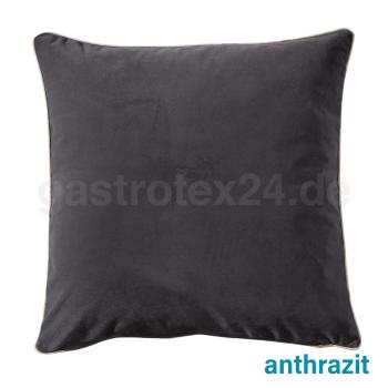 Dekokissen  Melva Velour Farbe anthrazit